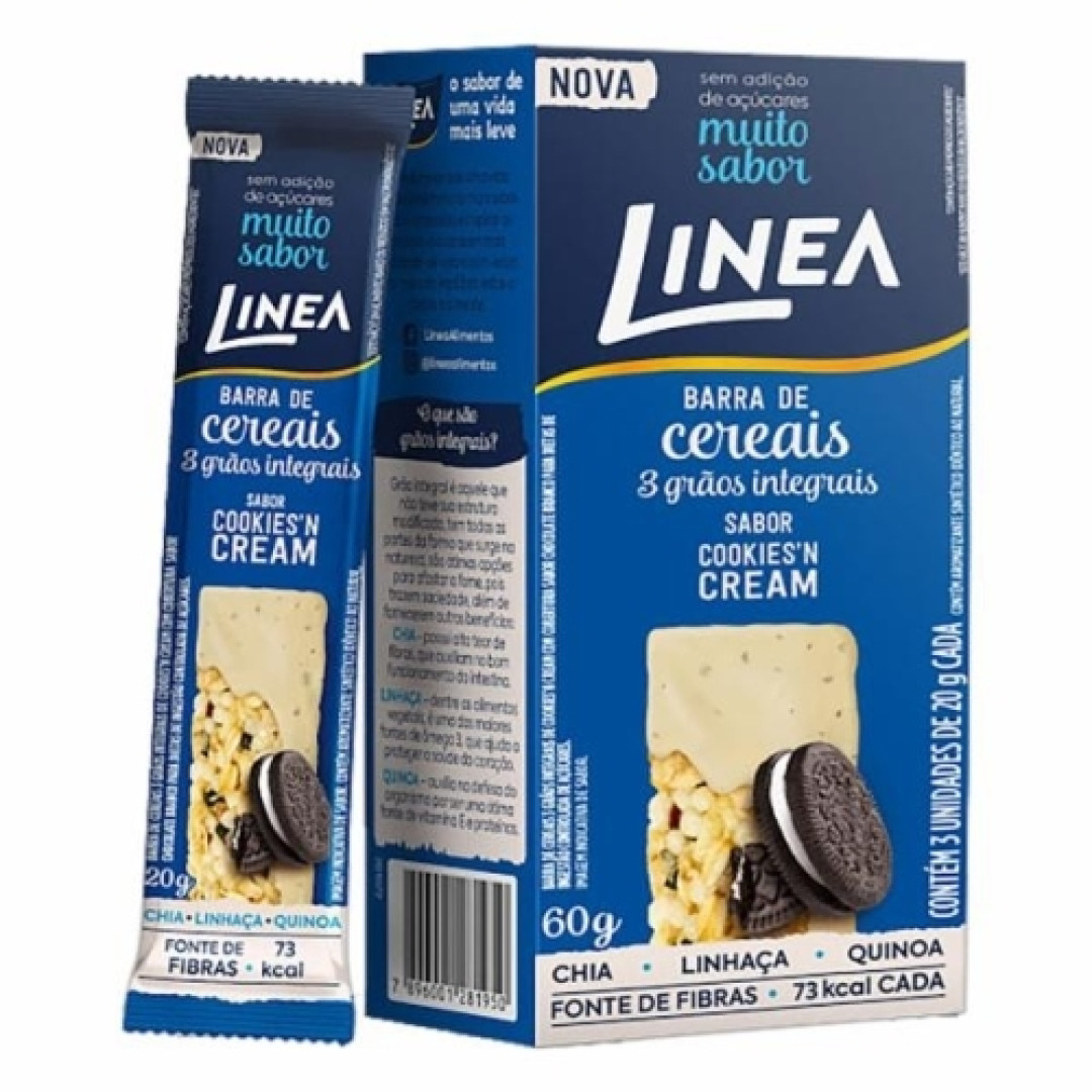 Detalhes do produto Barra Cereais Zero Acucar 03X20Gr Linea Cookies Cream
