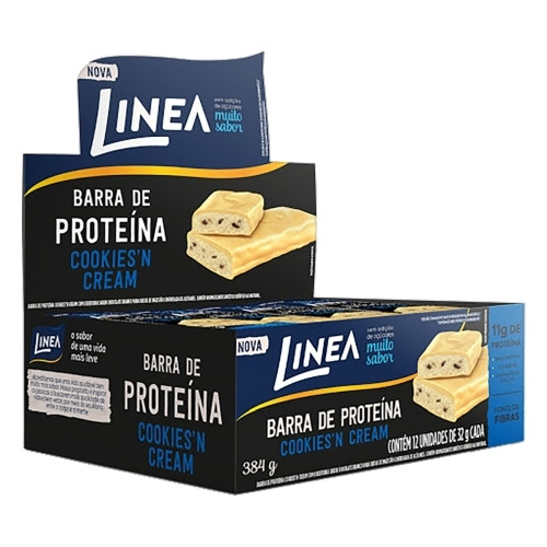 Detalhes do produto Barra Proteina Dp 12X32Gr Linea Cookies Cream
