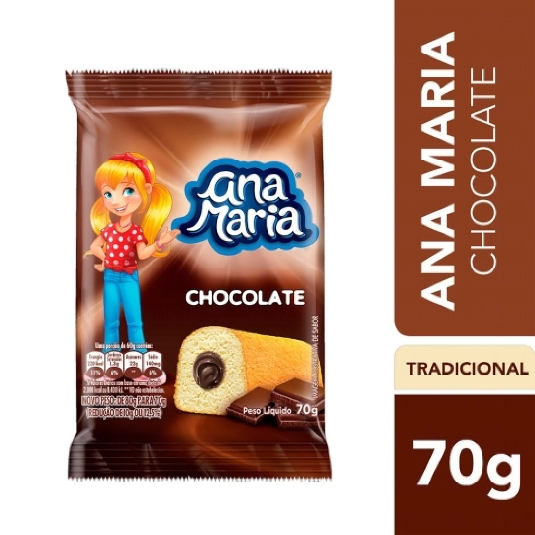 Detalhes do produto Bolo Ana Maria 70Gr Pullman Chocolate