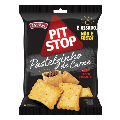 Detalhes do produto Bisc Snack Pit Stop 80Gr Marilan  Pastel Carne