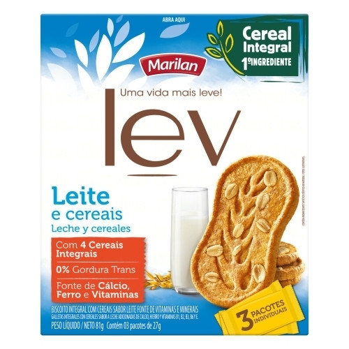 Detalhes do produto Bisc Cereais Lev 81Gr Marilan Leite