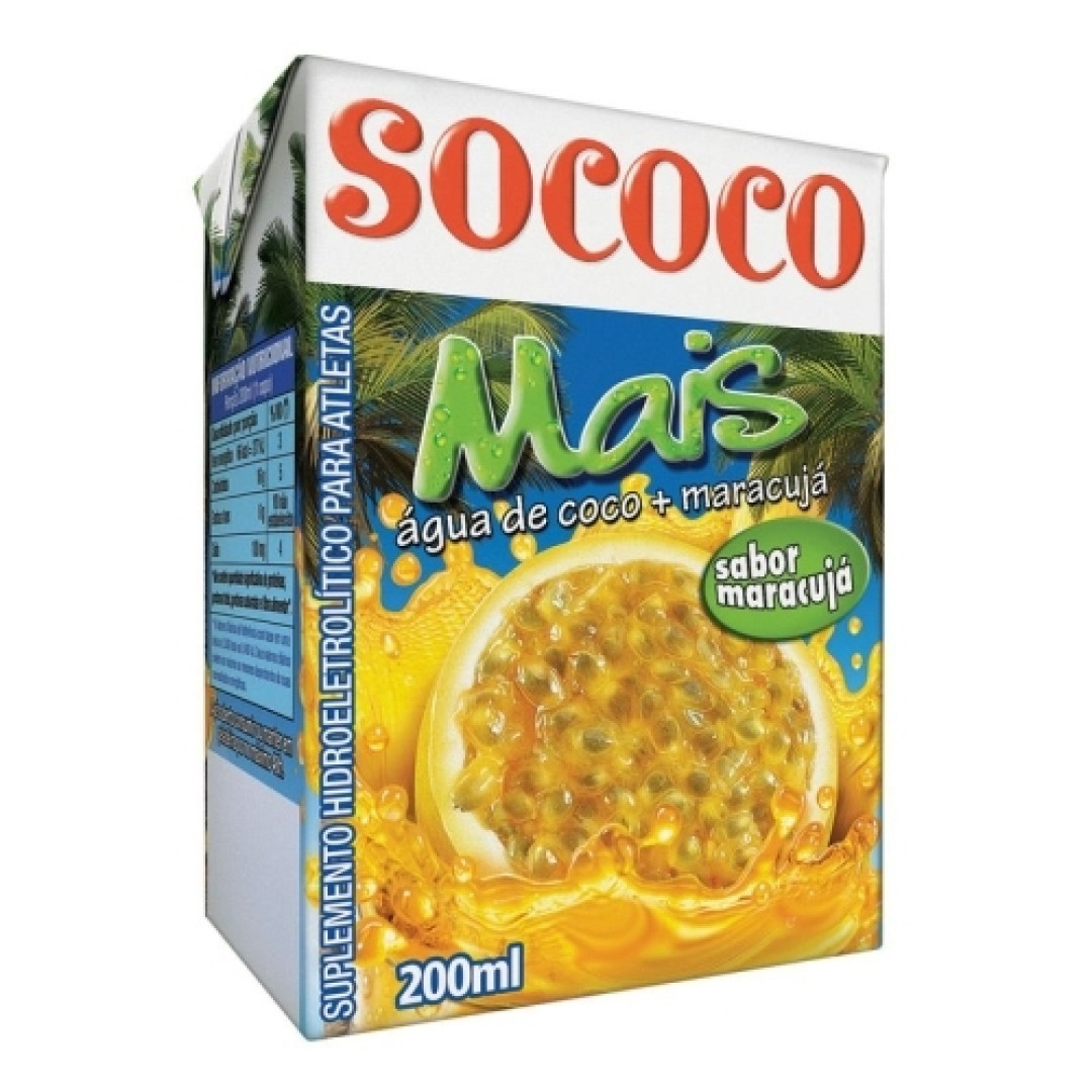 Detalhes do produto Agua Coco 200Ml Mais Sococo Maracuja