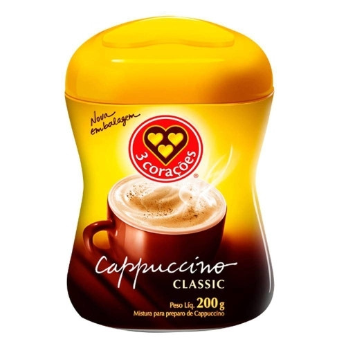 Detalhes do produto Cappuccino Pt 200Gr Tres Coracoes Classic