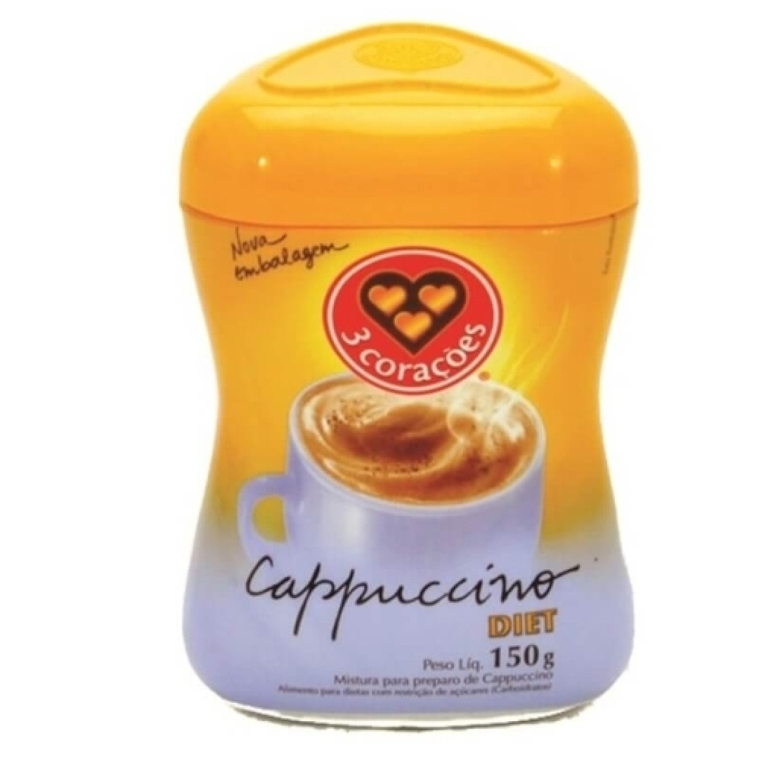 Detalhes do produto Cappuccino Diet Pt 150Gr Tres Coracoes Classic