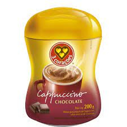 Detalhes do produto Cappuccino Pt 200Gr Tres Coracoes Chocolate