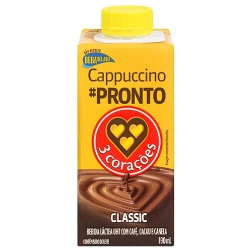 Detalhes do produto Bebida Lactea Cappuccino 190Ml Tres Cora Classic