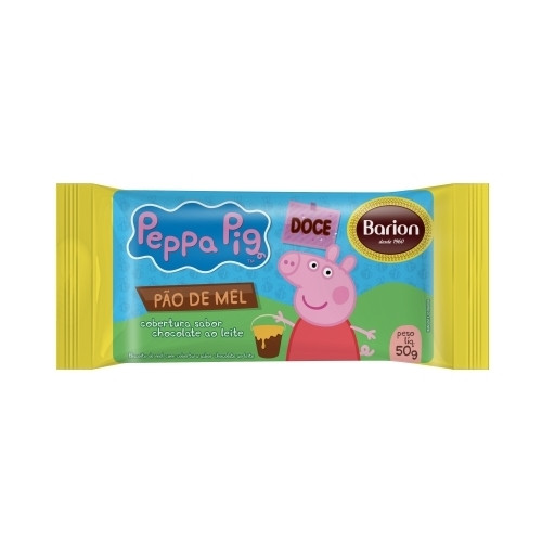 Detalhes do produto Pao Mel Peppa Pig 50Gr Barion Cober C Chocol