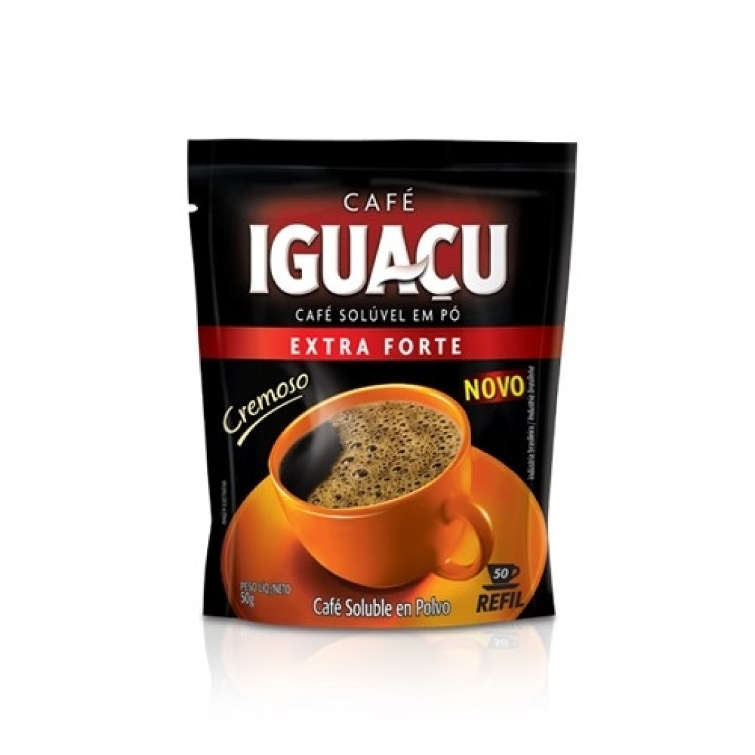Detalhes do produto Cafe Soluvel Refil 50Gr Iguacu Extra Forte