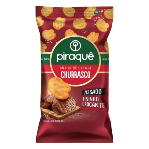 Detalhes do produto Bisc Salg Batata 60Gr Piraque Churrasco