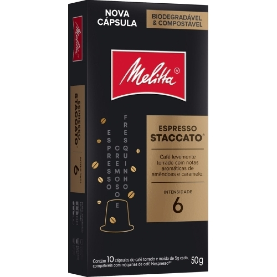 Detalhes do produto Cafe Capsula 10Un Melitta Staccato