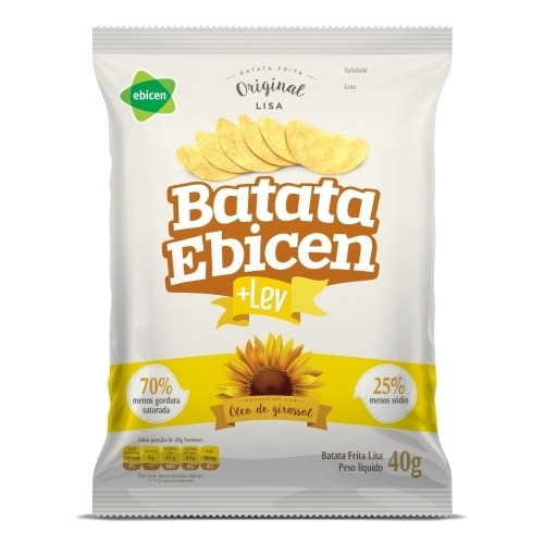 Detalhes do produto Batata Chips Lisa 40Gr Mais Lev Ebicen Original