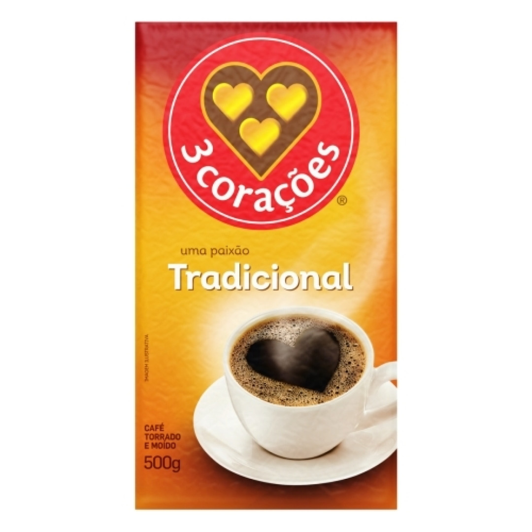 Detalhes do produto Cafe Torr/moido Vacuo 500Gr Tres Coracoe Tradicional