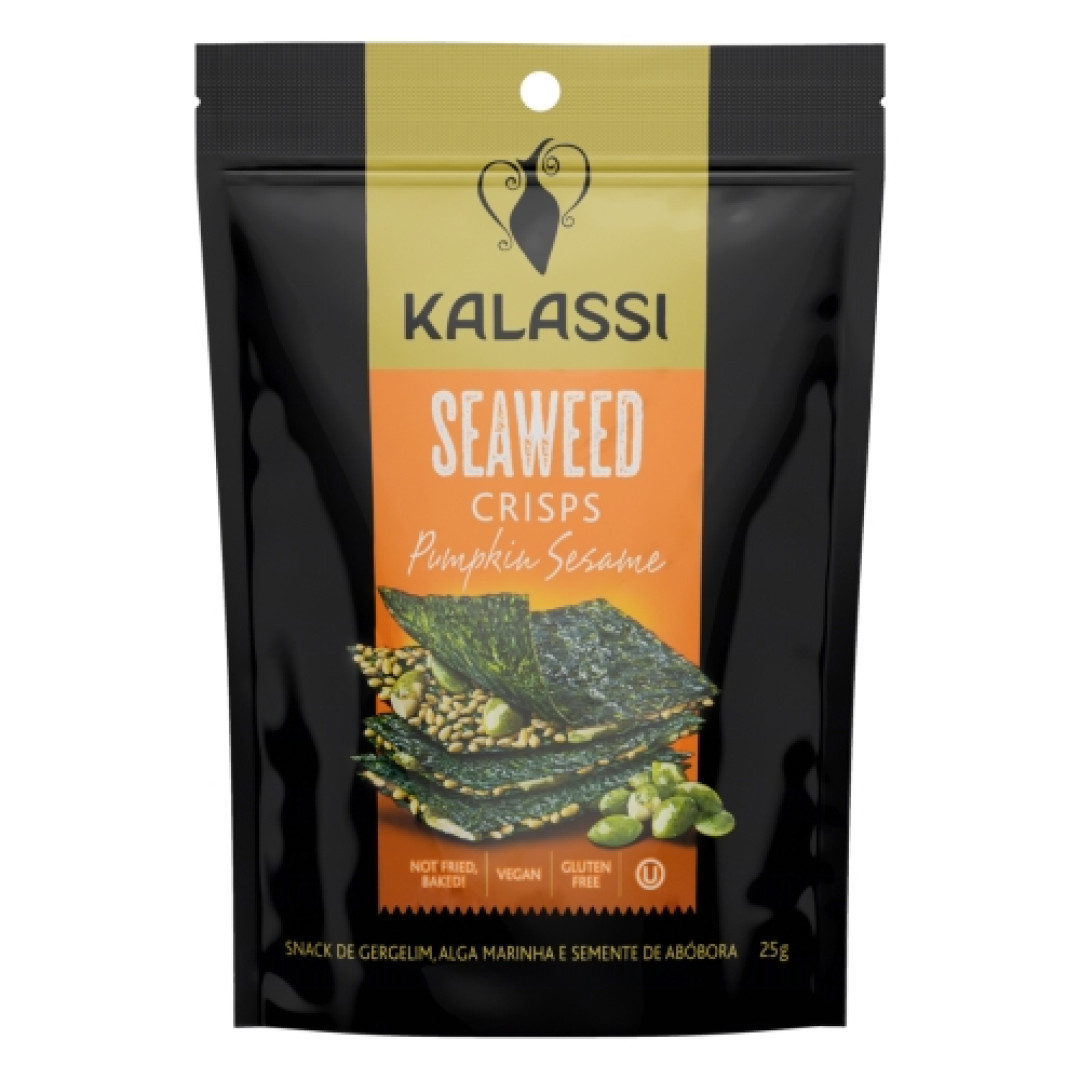 Detalhes do produto Snack Seaweed Crisps 25Gr Kalassi Semente.abobora