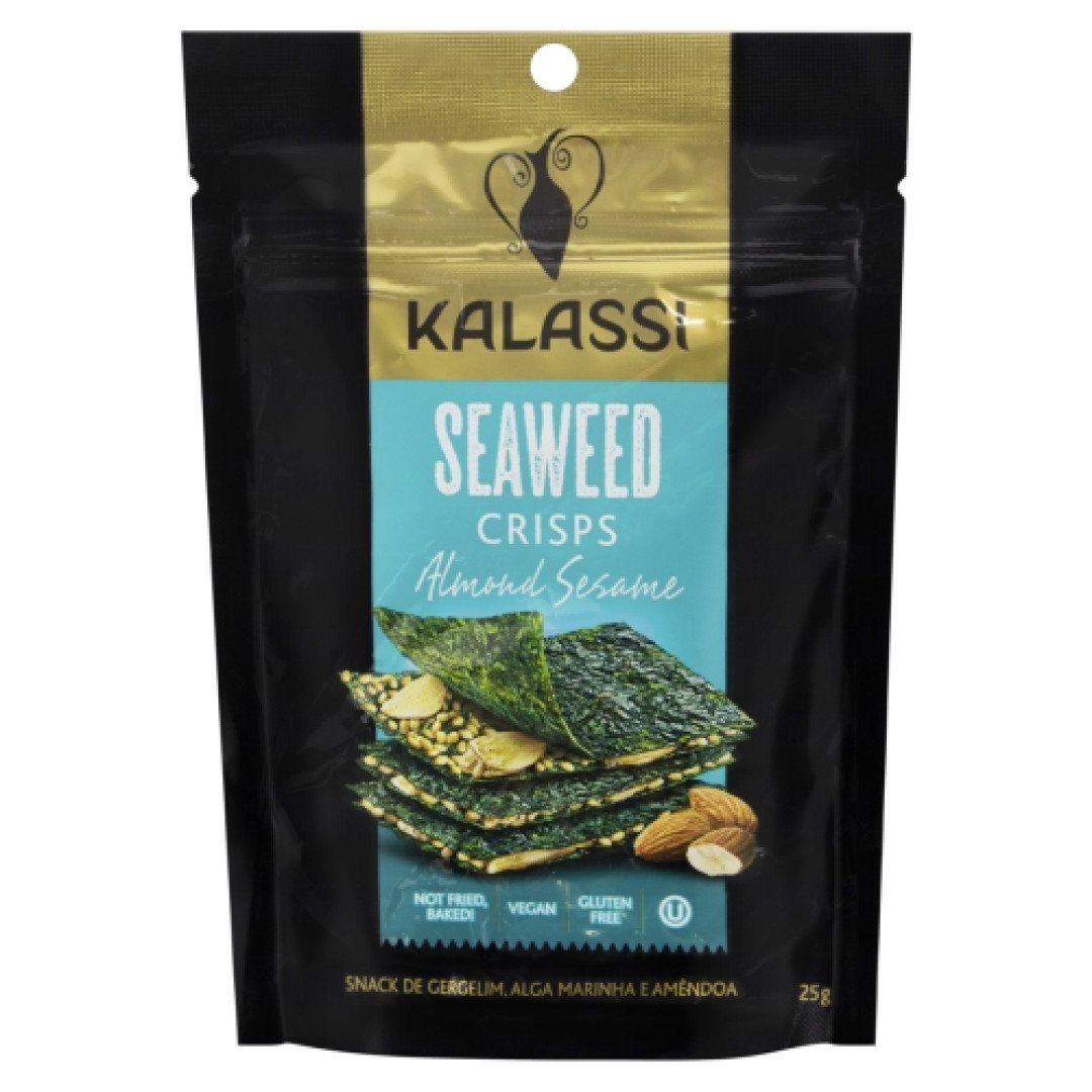 Detalhes do produto Snack Seaweed Crisps 25Gr Kalassi Amendoa