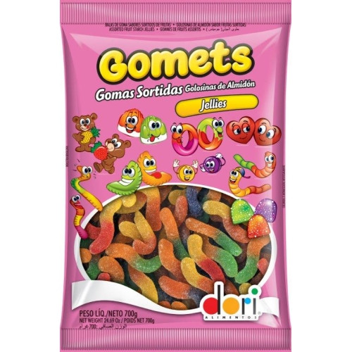 Detalhes do produto Goma Gomets Minhoca 700Gr Dori Frutas