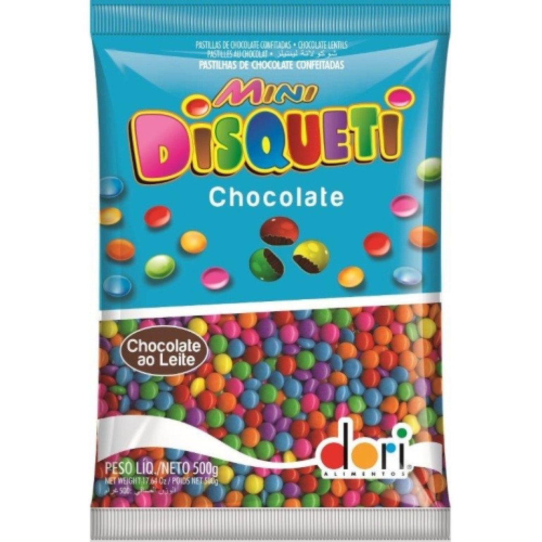 Detalhes do produto Confeito Mini Disqueti 500Gr Dori Chocolate