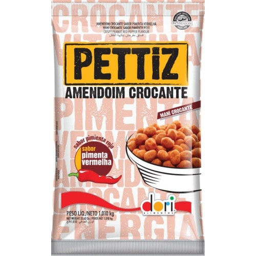 Detalhes do produto Amendoim Crocante Petiz  Pc 1.010Gr Dori Pimenta Vermelh