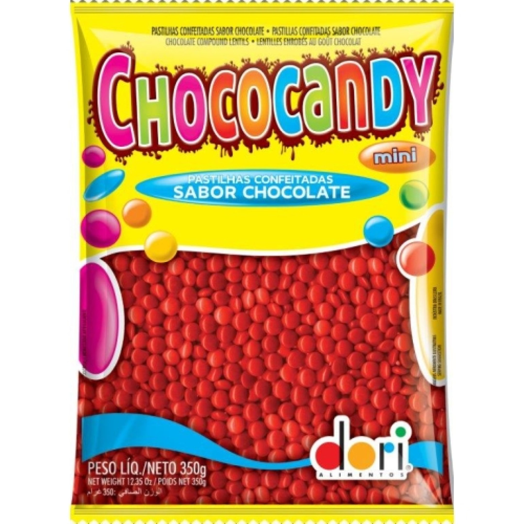 Detalhes do produto Confeito Chococandy 350Gr Dori Vermelho