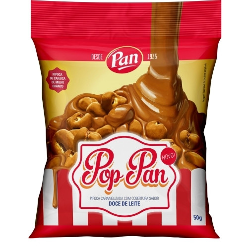 Detalhes do produto Pipoca Caramelizada Pop Pan 50Gr Pan Doce Leite