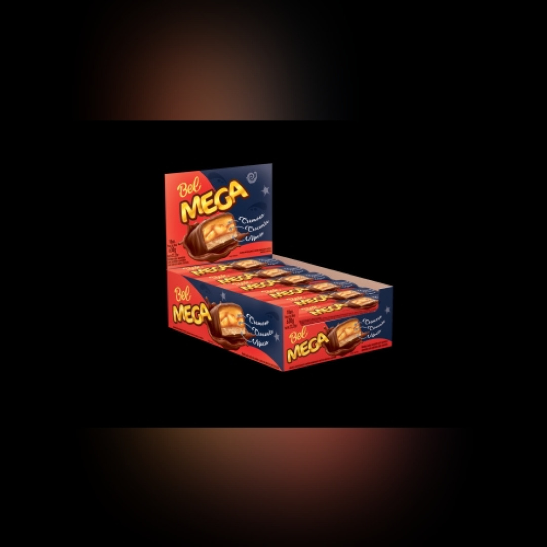 Detalhes do produto Choc Mega 18X35Gr Bel Amendoim.carame