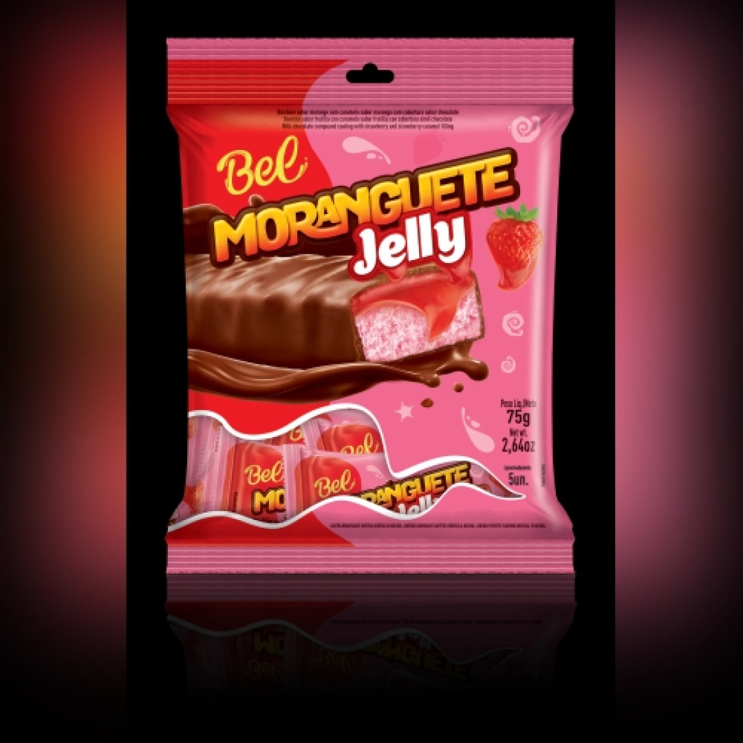 Detalhes do produto Bombom Moranguete Jelly 75Gr Bel Choc.morango