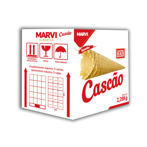 Detalhes do produto Cascao Cx 2,28Kg (120Un) Marvi Baunilha