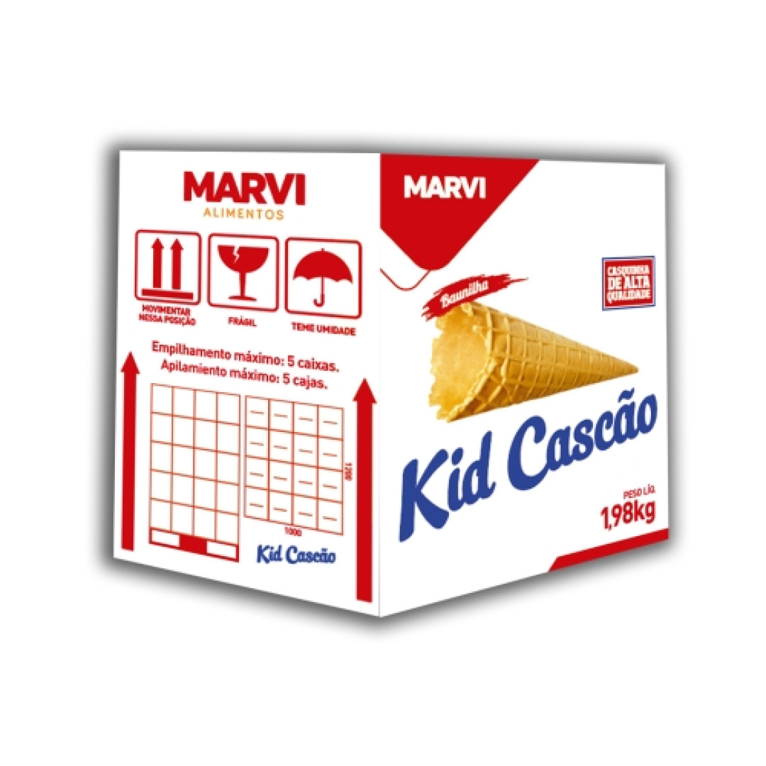 Detalhes do produto Cascao Sorvete Kid 1,98Kg (120Un) Marvi Natural