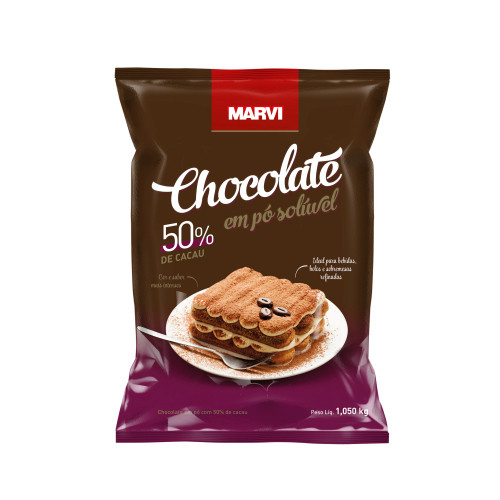Detalhes do produto Choc Po 50% Cacau 1,05Kg Marvi .