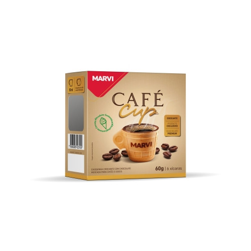 Detalhes do produto Casquinha Cafe Cup Dp 06X10Gr Marvi Chocolate