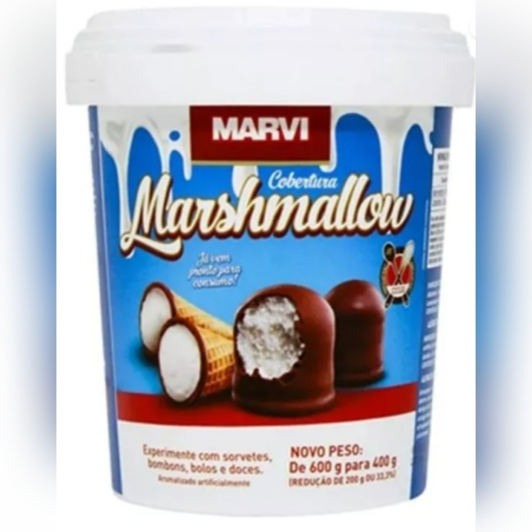 Detalhes do produto Cobert Marshmallow Pt 400Gr Marvi .
