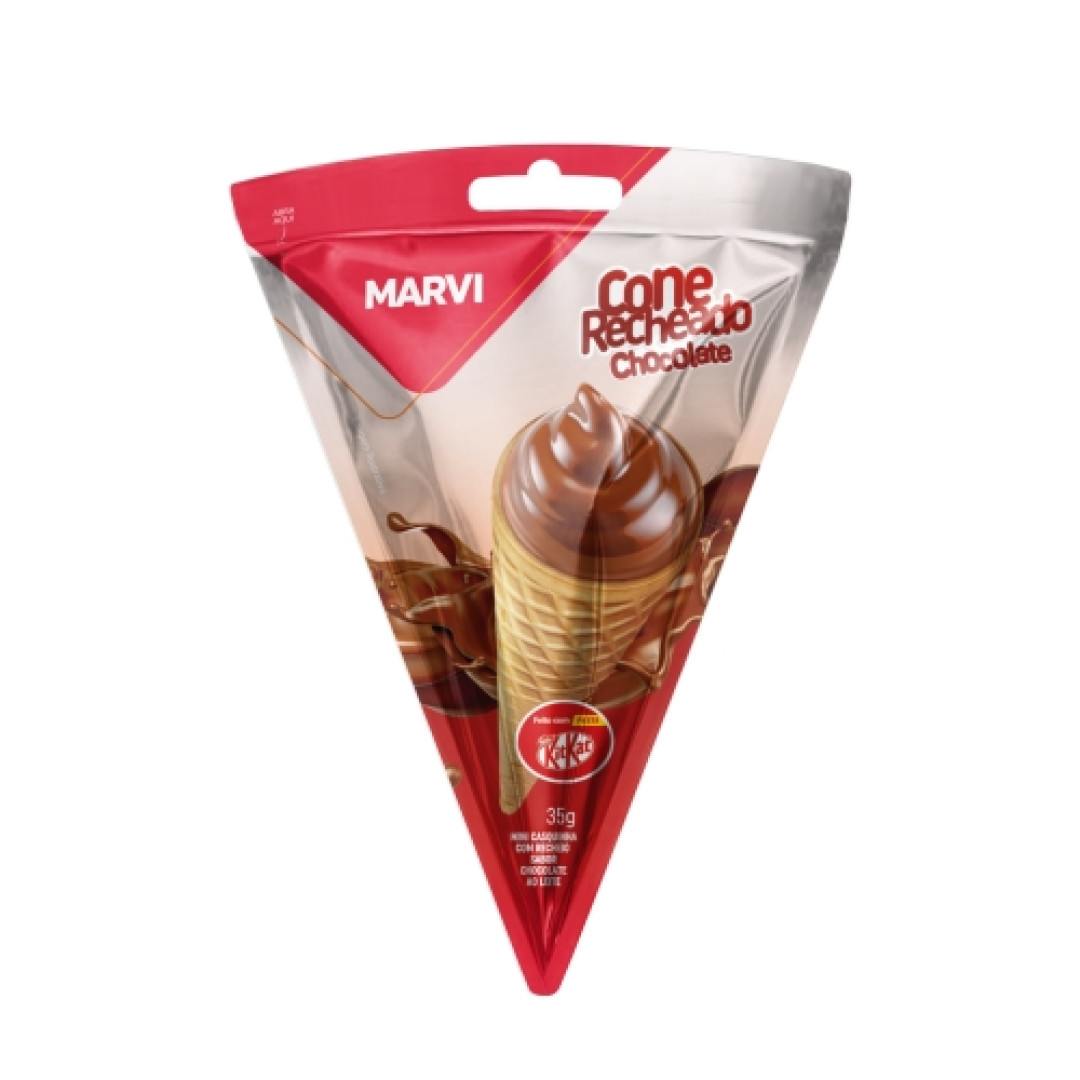 Detalhes do produto Cone Rech Kit Kat 08X35Gr Marvi Chocolate