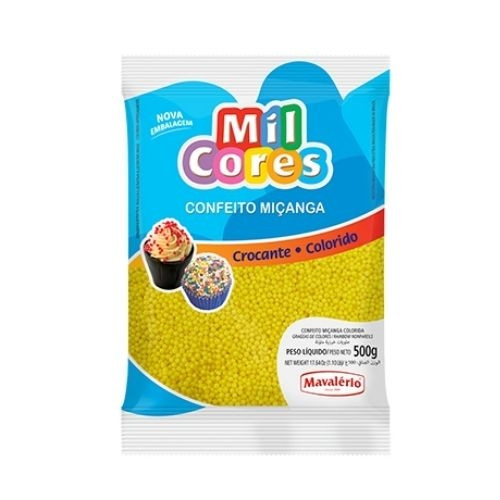 Detalhes do produto Conf Micanga N.0 500Gr Mil Cores Mavaler Amarelo