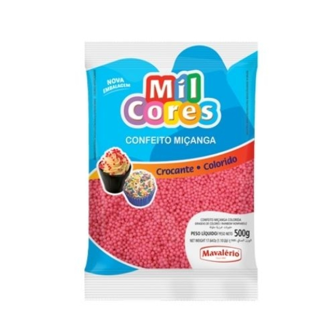 Detalhes do produto Conf Micanga N.0 500Gr Mil Cores Mavaler Rosa