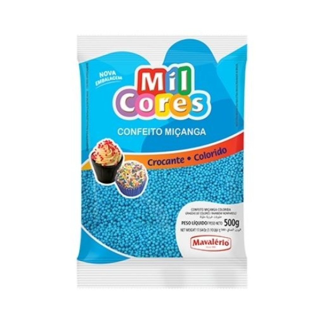 Detalhes do produto Conf Micanga N.0 500Gr Mil Cores Mavaler Azul