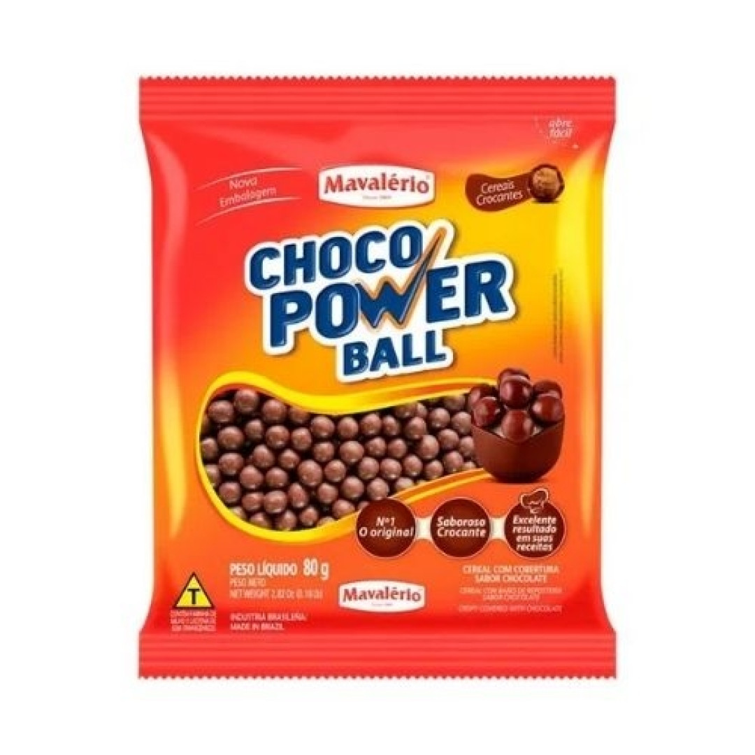 Detalhes do produto Choco Power Ball 80Gr Mavalerio Chocolate