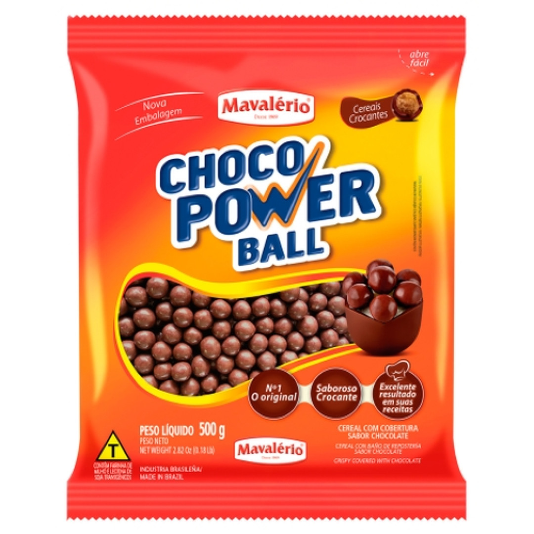 Detalhes do produto Choco Power Ball 500Gr Mavalerio Chocolate