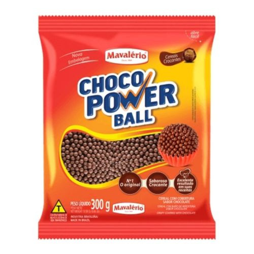 Detalhes do produto Choco Power Ball Micro 300Gr Mavalerio Chocolate