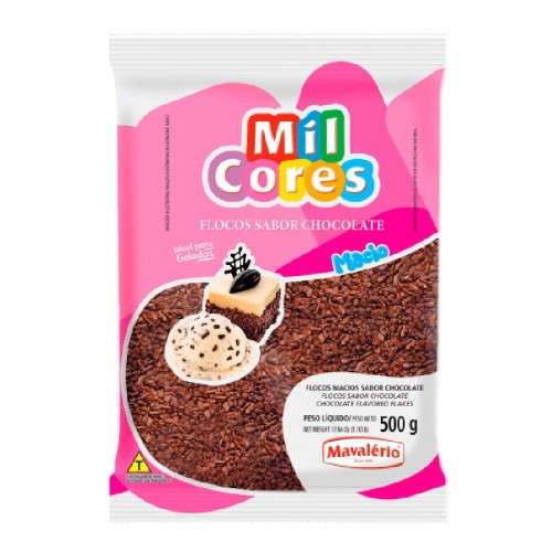 Detalhes do produto Conf Sorvete Escama Flocos 500G Mavaleri Chocolate