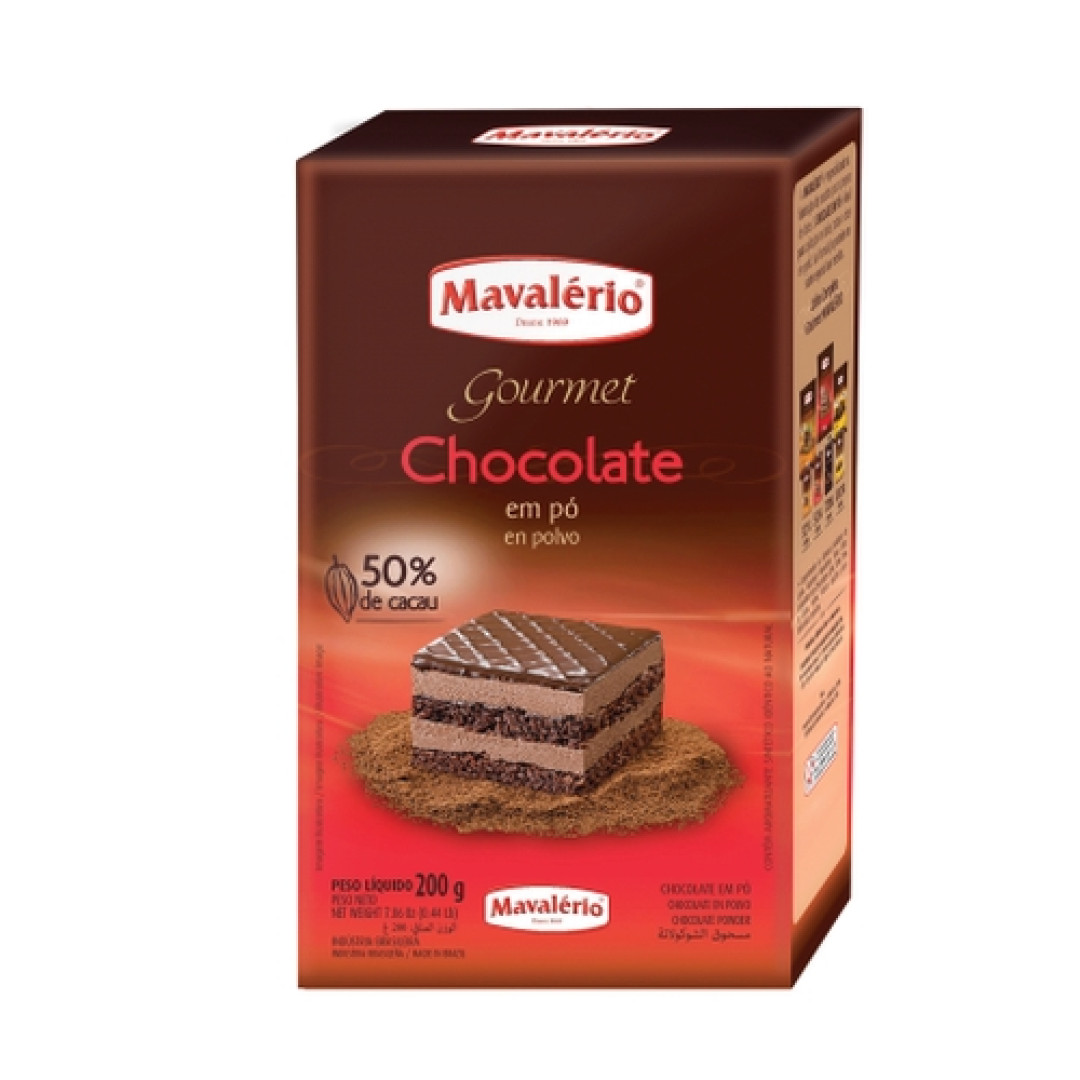 Detalhes do produto Choc Po Soluvel 50 Cacau Pc 200Gr Mavale Chocolate