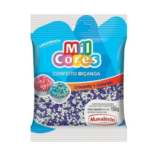 Detalhes do produto Conf Micanga N.0 150Gr Mil Cores Mavaler Branco.lilas