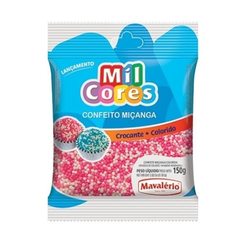Detalhes do produto Conf Micanga N.0 150Gr Mil Cores Mavaler Branco.rosa