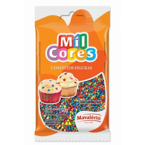 Detalhes do produto Conf Figuras Mini Confete 50G Mil Cores  Colorido