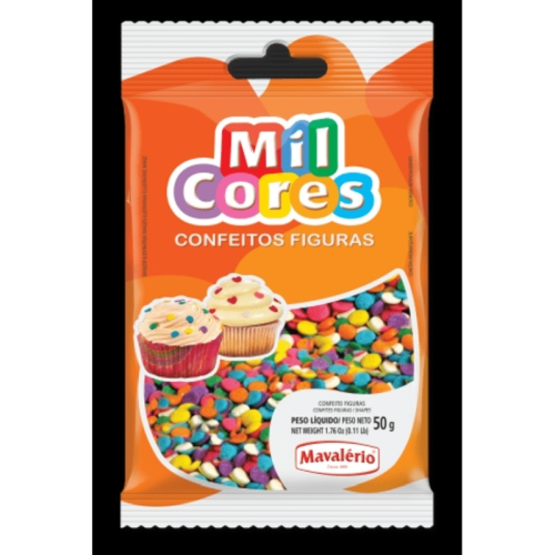 Detalhes do produto Conf Figuras Pc 50Gr Mil Cores Confetes