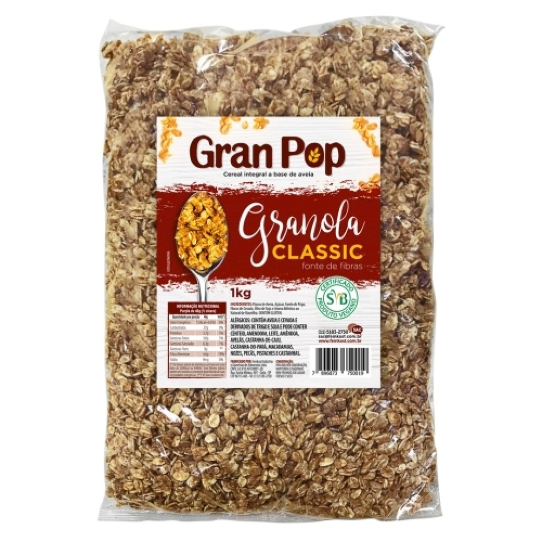 Detalhes do produto Granola Vegana Gran Pop 1Kg Feinkost Tradicional