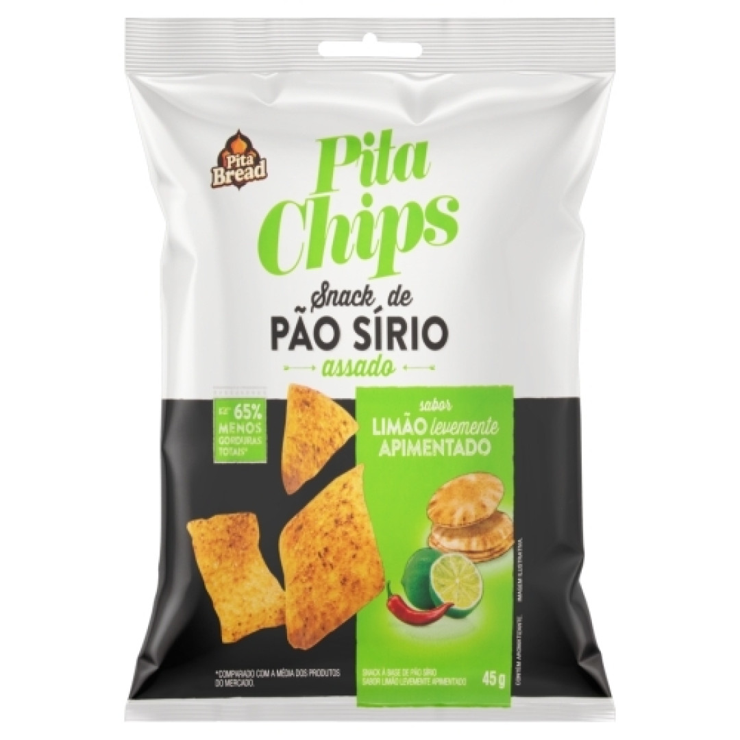 Detalhes do produto Snack Pao Sirio Pita Chips 45Gr Quantum  Limao.pimenta