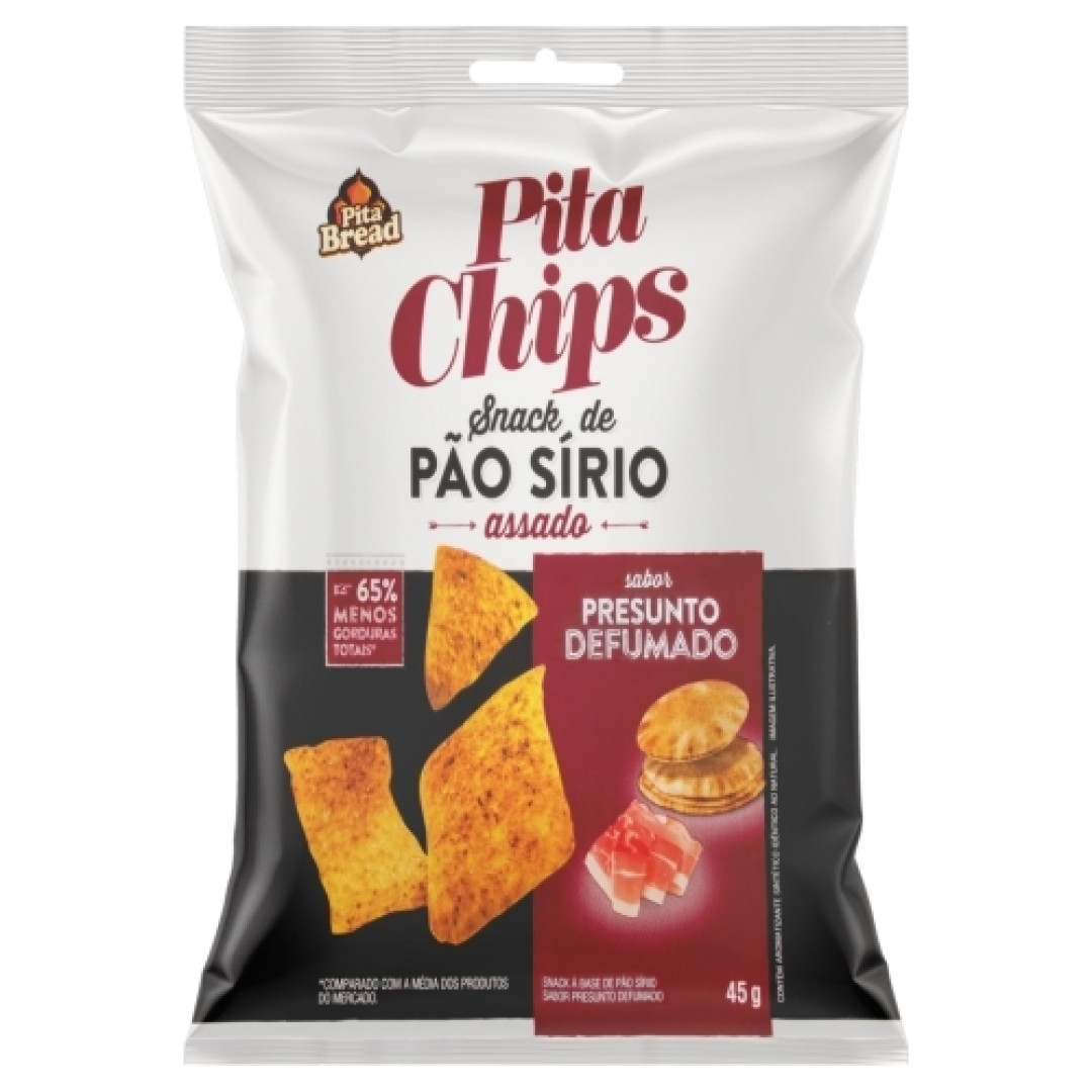 Detalhes do produto Snack Pao Sirio Pita Chips 45Gr Quantum  Presunto Defuma