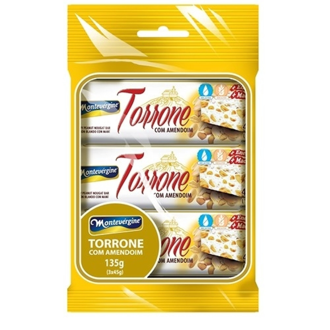 Detalhes do produto Torrone Pc 3X45Gr Montevergine Amendoim