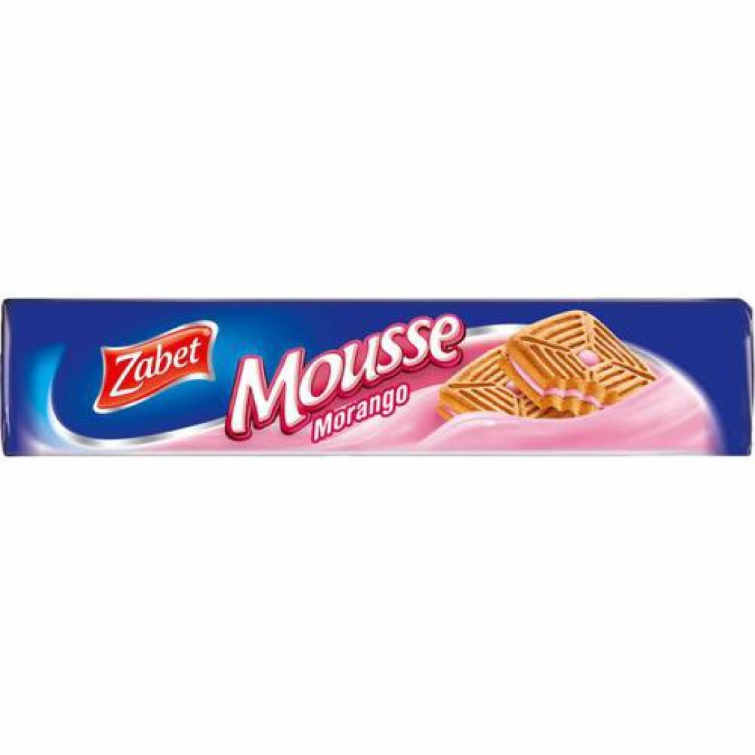 Detalhes do produto Bisc Rech Mousse Zabet 145Gr Adria Morango