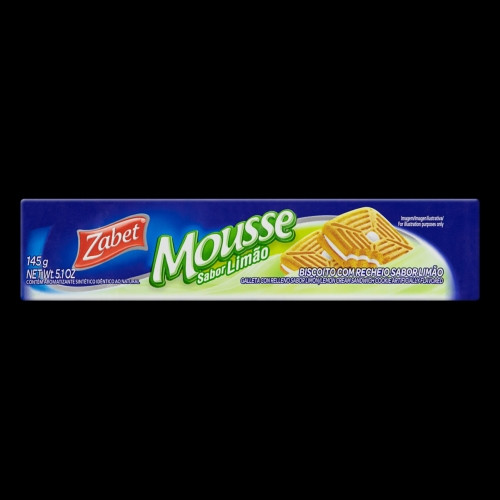 Detalhes do produto Bisc Rech Mousse Zabet 145Gr Adria Limao