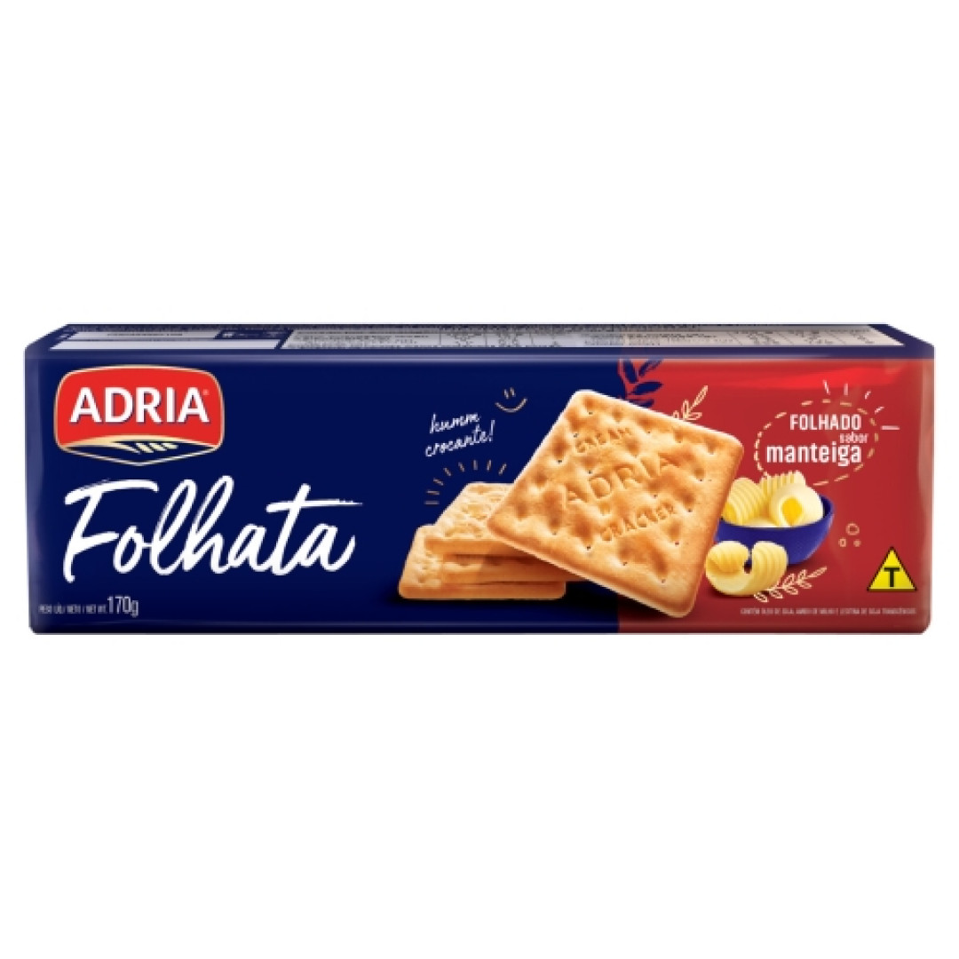 Detalhes do produto Bisc Cream Cracker Folhata 170Gr Adria .